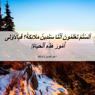 Picture 06 - ١ كورنثوس 6:3 AVD - أَلَسْتُمْ تَعْلَمُونَ - Bible Verse Picture