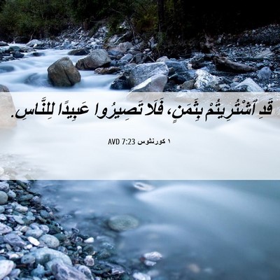 Picture 06 - ١ كورنثوس 7:23 AVD - قَدِ ٱشْتُرِيتُمْ - Bible Verse Picture