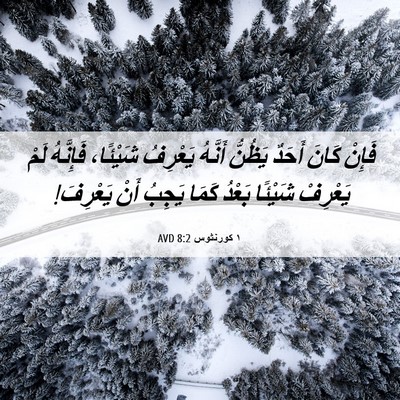 Picture 06 - ١ كورنثوس 8:2 AVD - فَإِنْ كَانَ أَحَدٌ - Bible Verse Picture