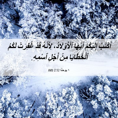 Picture 06 - ١ يوحنَّا 2:12 AVD - أَكْتُبُ إِلَيْكُمْ - Bible Verse Picture