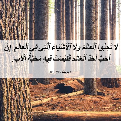 Picture 06 - ١ يوحنَّا 2:15 AVD - لَا تُحِبُّوا ٱلْعَالَمَ - Bible Verse Picture