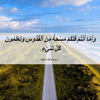 Picture 06 - ١ يوحنَّا 2:20 AVD - وَأَمَّا أَنْتُمْ - Bible Verse Picture