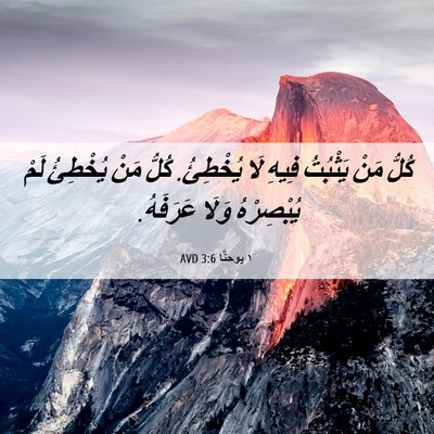 Picture 06 - ١ يوحنَّا 3:6 AVD - كُلُّ مَنْ يَثْبُتُ فِيهِ - Bible Verse Picture