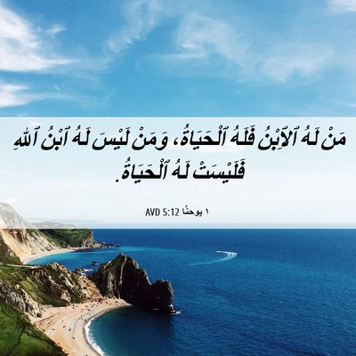 Picture 06 - ١ يوحنَّا 5:12 AVD - مَنْ لَهُ ٱلِٱبْنُ فَلَهُ - Bible Verse Picture