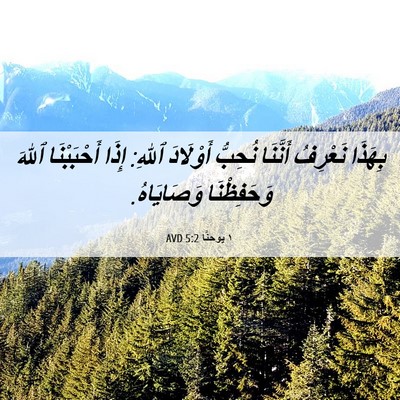 Picture 06 - ١ يوحنَّا 5:2 AVD - بِهَذَا نَعْرِفُ أَنَّنَا - Bible Verse Picture
