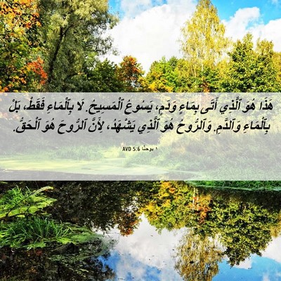 Picture 06 - ١ يوحنَّا 5:6 AVD - هَذَا هُوَ ٱلَّذِي أَتَى - Bible Verse Picture