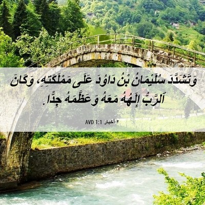 Picture 06 - ٢ أخبار 1:1 AVD - وَتَشَدَّدَ سُلَيْمَانُ - Bible Verse Picture