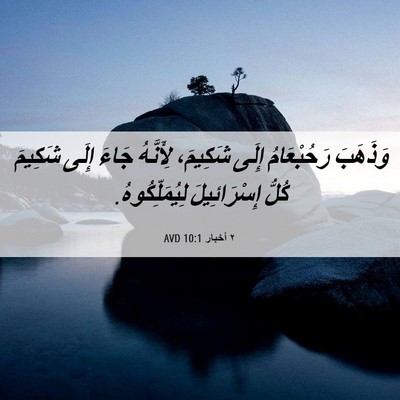 Picture 06 - ٢ أخبار 10:1 AVD - وَذَهَبَ رَحُبْعَامُ - Bible Verse Picture