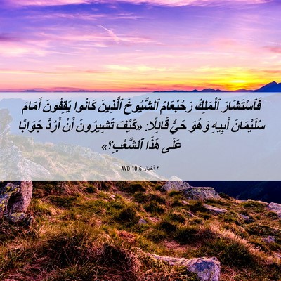 Picture 06 - ٢ أخبار 10:6 AVD - فَٱسْتَشَارَ ٱلْمَلِكُ - Bible Verse Picture