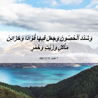 Picture 06 - ٢ أخبار 11:11 AVD - وَشَدَّدَ ٱلْحُصُونَ - Bible Verse Picture