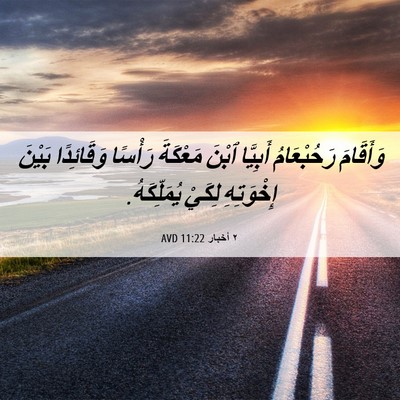 Picture 06 - ٢ أخبار 11:22 AVD - وَأَقَامَ رَحُبْعَامُ - Bible Verse Picture