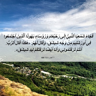 Picture 06 - ٢ أخبار 12:5 AVD - فَجَاءَ شَمْعِيَا - Bible Verse Picture