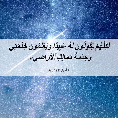 Picture 06 - ٢ أخبار 12:8 AVD - لَكِنَّهُمْ يَكُونُونَ - Bible Verse Picture