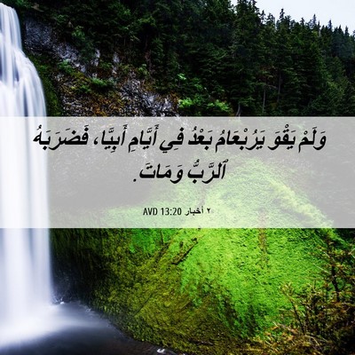 Picture 06 - ٢ أخبار 13:20 AVD - وَلَمْ يَقْوَ يَرُبْعَامُ - Bible Verse Picture