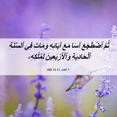 Picture 06 - ٢ أخبار 16:13 AVD - ثُمَّ ٱضْطَجَعَ آسَا مَعَ - Bible Verse Picture