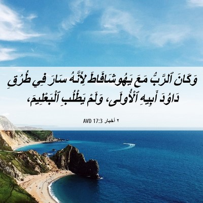 Picture 06 - ٢ أخبار 17:3 AVD - وَكَانَ ٱلرَّبُّ مَعَ - Bible Verse Picture