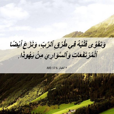 Picture 06 - ٢ أخبار 17:6 AVD - وَتَقَوَّى قَلْبُهُ فِي - Bible Verse Picture