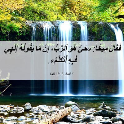 Picture 06 - ٢ أخبار 18:13 AVD - فَقَالَ مِيخَا: «حَيٌّ - Bible Verse Picture