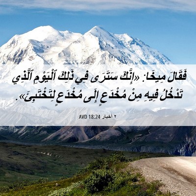 Picture 06 - ٢ أخبار 18:24 AVD - فَقَالَ مِيخَا: «إِنَّكَ - Bible Verse Picture