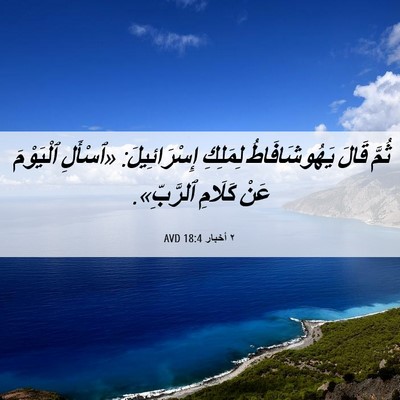 Picture 06 - ٢ أخبار 18:4 AVD - ثُمَّ قَالَ يَهُوشَافَاطُ - Bible Verse Picture