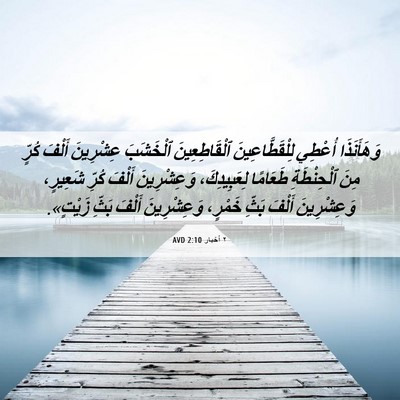 Picture 06 - ٢ أخبار 2:10 AVD - وَهَأَنَذَا أُعْطِي - Bible Verse Picture