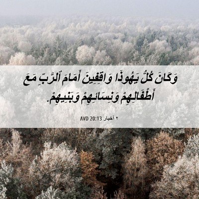 Picture 06 - ٢ أخبار 20:13 AVD - وَكَانَ كُلُّ يَهُوذَا - Bible Verse Picture