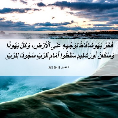 Picture 06 - ٢ أخبار 20:18 AVD - فَخَرَّ يَهُوشَافَاطُ - Bible Verse Picture