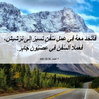 Picture 06 - ٢ أخبار 20:36 AVD - فَٱتَّحَدَ مَعَهُ فِي - Bible Verse Picture