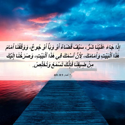 Picture 06 - ٢ أخبار 20:9 AVD - إِذَا جَاءَ عَلَيْنَا - Bible Verse Picture