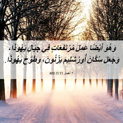 Picture 06 - ٢ أخبار 21:11 AVD - وَهُوَ أَيْضًا عَمِلَ - Bible Verse Picture