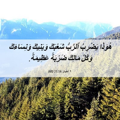 Picture 06 - ٢ أخبار 21:14 AVD - هُوَذَا يَضْرِبُ ٱلرَّبُّ - Bible Verse Picture