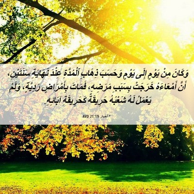 Picture 06 - ٢ أخبار 21:19 AVD - وَكَانَ مِنْ يَوْمٍ إِلَى - Bible Verse Picture