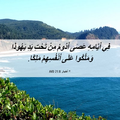 Picture 06 - ٢ أخبار 21:8 AVD - فِي أَيَّامِهِ عَصَى - Bible Verse Picture