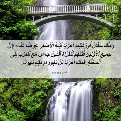 Picture 06 - ٢ أخبار 22:1 AVD - وَمَلَّكَ سُكَّانُ - Bible Verse Picture