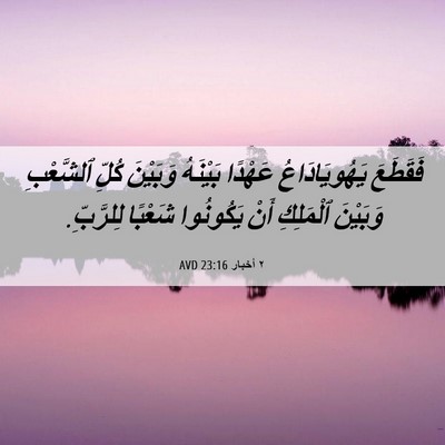 Picture 06 - ٢ أخبار 23:16 AVD - فَقَطَعَ يَهُويَادَاعُ - Bible Verse Picture