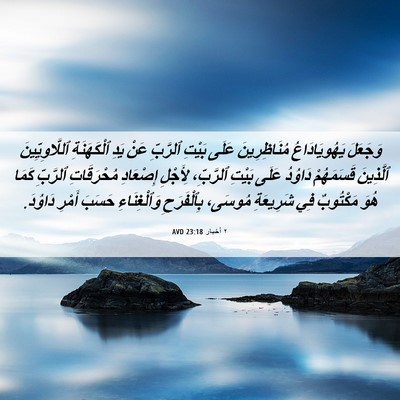 Picture 06 - ٢ أخبار 23:18 AVD - وَجَعَلَ يَهُويَادَاعُ - Bible Verse Picture