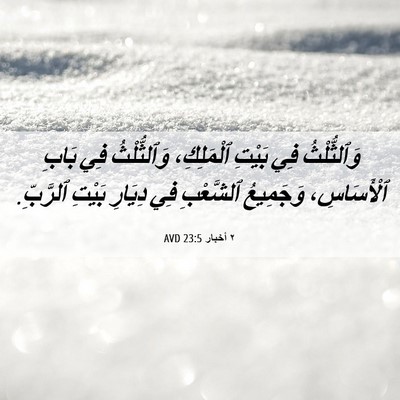 Picture 06 - ٢ أخبار 23:5 AVD - وَٱلثُّلْثُ فِي بَيْتِ - Bible Verse Picture