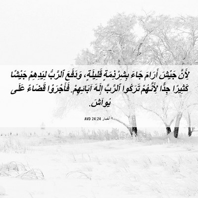 Picture 06 - ٢ أخبار 24:24 AVD - لِأَنَّ جَيْشَ أَرَامَ - Bible Verse Picture