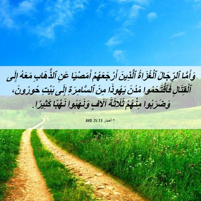 Picture 06 - ٢ أخبار 25:13 AVD - وَأَمَّا ٱلرِّجَالُ - Bible Verse Picture