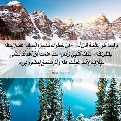 Picture 06 - ٢ أخبار 25:16 AVD - وَفِيمَا هُوَ يُكَلِّمُهُ - Bible Verse Picture