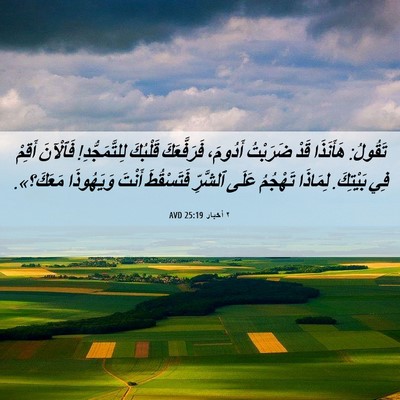 Picture 06 - ٢ أخبار 25:19 AVD - تَقُولُ: هَأَنَذَا قَدْ - Bible Verse Picture