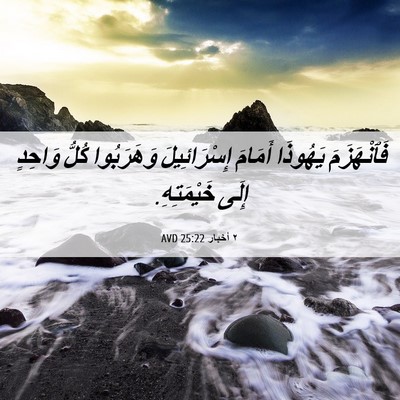 Picture 06 - ٢ أخبار 25:22 AVD - فَٱنْهَزَمَ يَهُوذَا - Bible Verse Picture