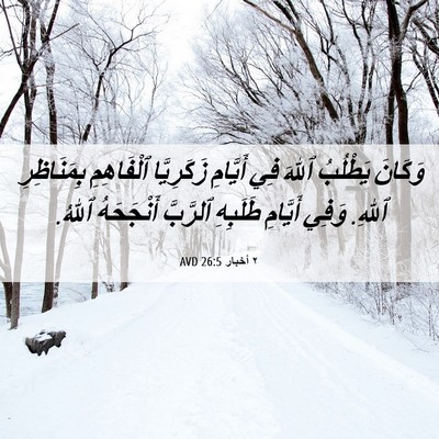 Picture 06 - ٢ أخبار 26:5 AVD - وَكَانَ يَطْلُبُ ٱللهَ فِي - Bible Verse Picture