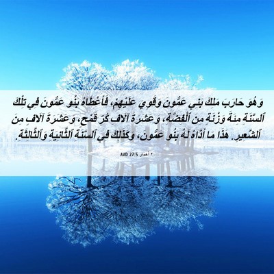 Picture 06 - ٢ أخبار 27:5 AVD - وَهُوَ حَارَبَ مَلِكَ - Bible Verse Picture