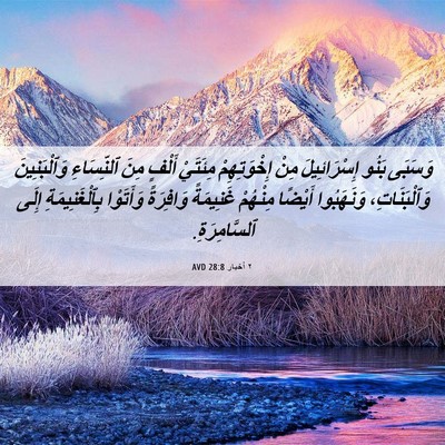 Picture 06 - ٢ أخبار 28:8 AVD - وَسَبَى بَنُو - Bible Verse Picture