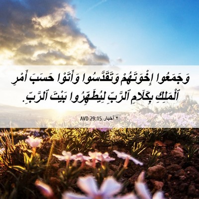 Picture 06 - ٢ أخبار 29:15 AVD - وَجَمَعُوا إِخْوَتَهُمْ - Bible Verse Picture