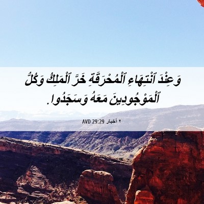 Picture 06 - ٢ أخبار 29:29 AVD - وَعِنْدَ ٱنْتِهَاءِ - Bible Verse Picture