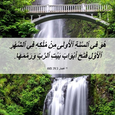 Picture 06 - ٢ أخبار 29:3 AVD - هُوَ فيِ ٱلسَّنَةِ - Bible Verse Picture