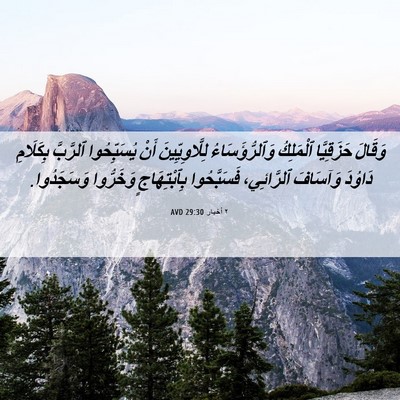 Picture 06 - ٢ أخبار 29:30 AVD - وَقَالَ حَزَقِيَّا - Bible Verse Picture