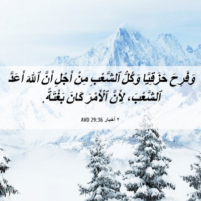 Picture 06 - ٢ أخبار 29:36 AVD - وَفَرِحَ حَزَقِيَّا - Bible Verse Picture